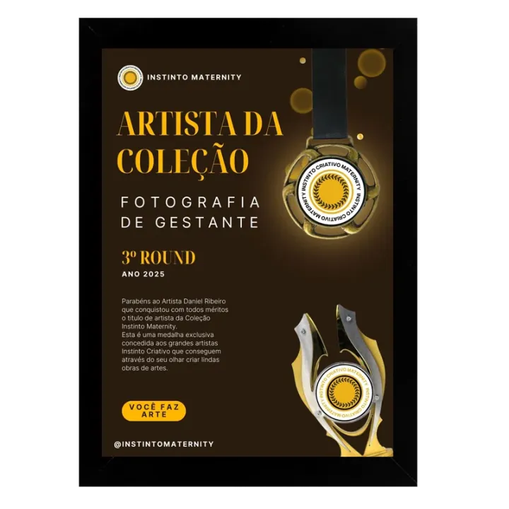 Quadro + Medalha Instinto Maternity – Artista de uma coleção